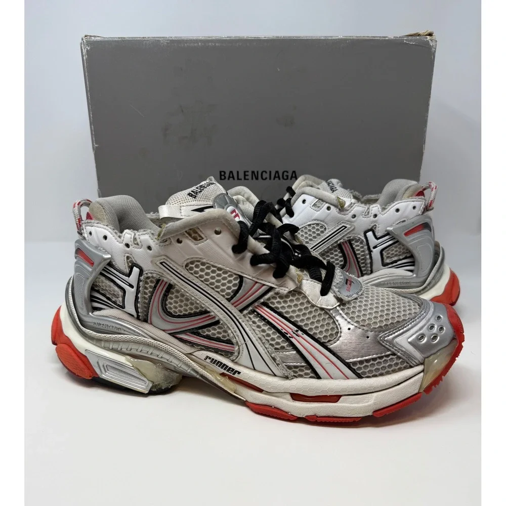 Balenciaga Runner Sneaker White/Red/Black New Season Size 10 US 43 EU